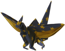 Origami Dragon, based on flying crane